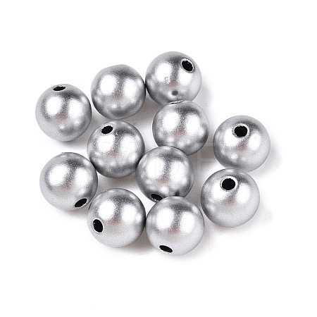 Matte Style Spray Painted Acrylic Beads ACRP-S669-8mm-01-1-1