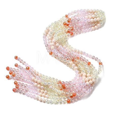 Electroplate Glass Beads Strands EGLA-D300-06-6mm-16-1
