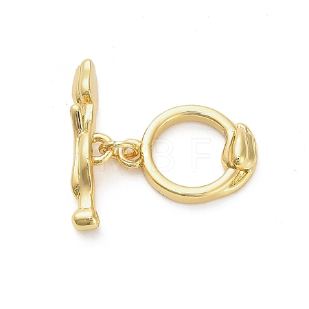 Brass Toggle Clasps KK-M314-06G-1