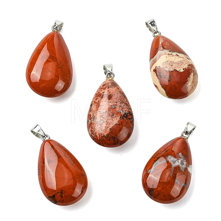 Natural Red Jasper Pendants GG-K002-09F-1