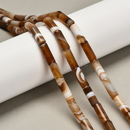 Dyed Natural Agate Beads Strands G-G203-01H-1