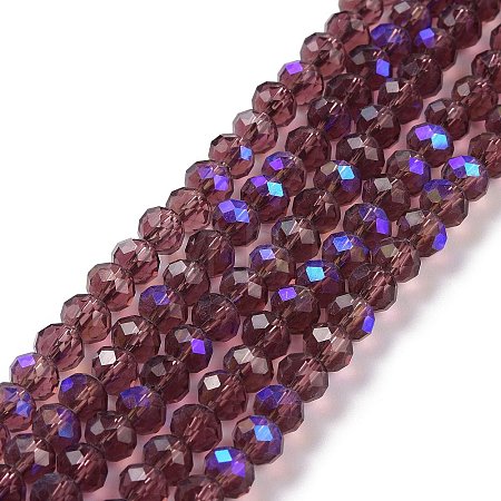 Electroplate Glass Beads Strands X1-EGLA-A034-T6mm-L14-1
