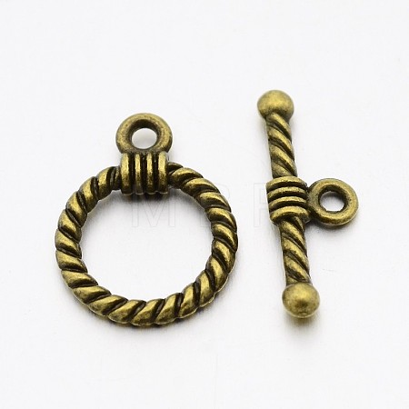 Tibetan Style Alloy Toggle Clasps TIBE-EA9138Y-AB-FF-1
