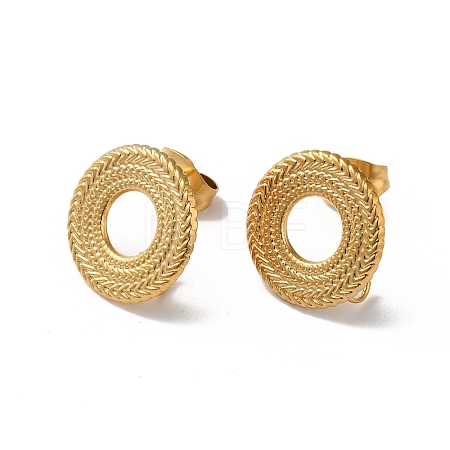 304 Stainless Stud Earring Findings X-STAS-M314-01F-G-1
