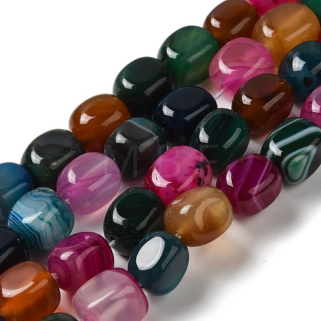 Natural Agate Beads Strands G-H295-A01-02-1