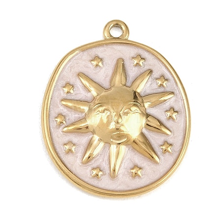 304 Stainless Steel Enamel Pendants LS-STAS-G392-03G-02-1