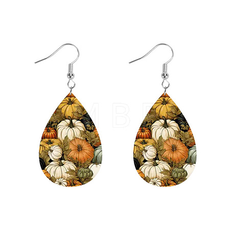 Iron & Imitation Leather Dangle Earrings WG6F1E9-01-1
