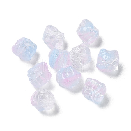 Baking Paint Transparent Glass Beads GLAA-C035-01C-1