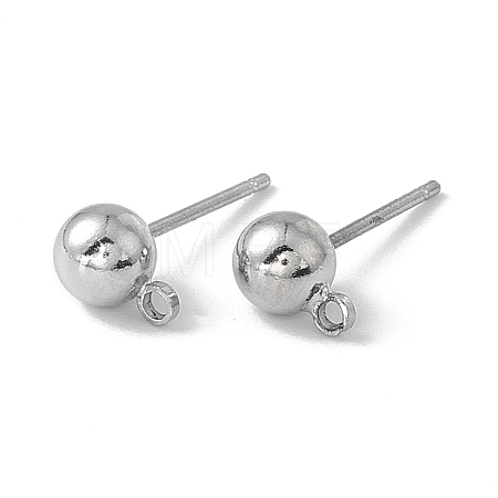 Brass Ball Post Ear Studs X-EC254-1