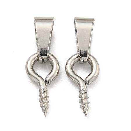 Tarnish Resistant 304 Stainless Steel Screw Eye Pin Peg Bails STAS-R233-01C-P-1
