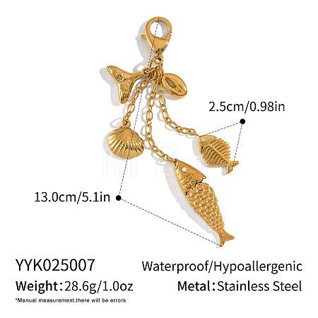 Beach Stainless Steel Pendant Decorations JU0955-3-1