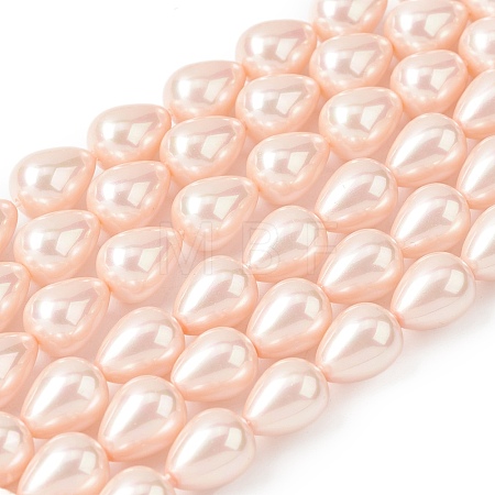 Electroplate Opaque Glass Imitation Pearl Beads Strands EGLA-H113-09B-01-1