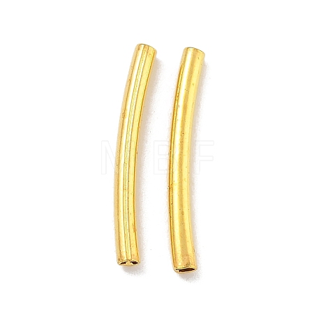 Brass Curved Tube Beads KK-B120-04F-G-1