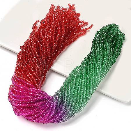 Transparent Painted Glass Beads Strands LS-DGLA-A034-T2mm-A24-1