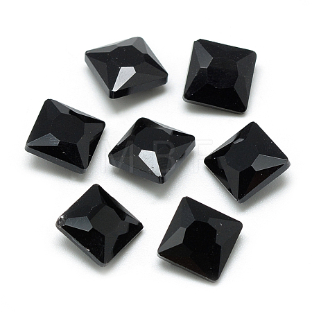 Pointed Back Glass Rhinestone Cabochons RGLA-T027-8x8mm-23-1