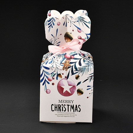 Christmas Theme Paper Fold Gift Boxes CON-G012-03A-1