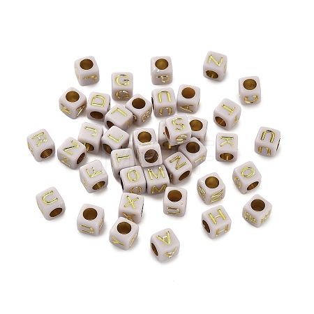 Opaque Acrylic Beads OACR-H046-01D-1