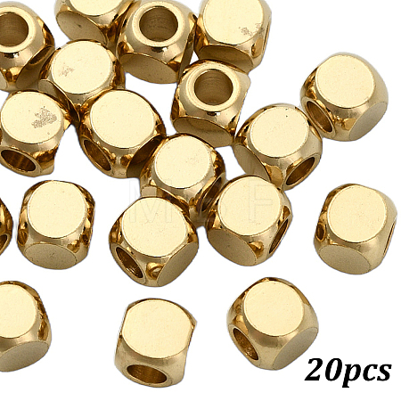 20Pcs 201 Stainless Steel Beads STAS-YW0003-23G-1