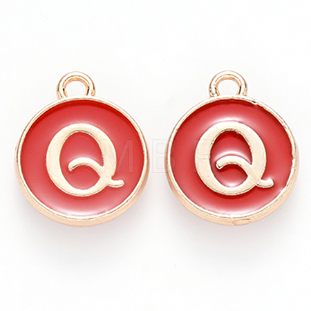 Golden Plated Alloy Enamel Charms X-ENAM-S118-03Q-1