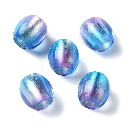 Painted Acrylic Beads OACR-Z010-03E-1
