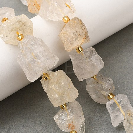 Raw Rough Natural Quartz Crystal Beads Strands G-Z087-B02-1