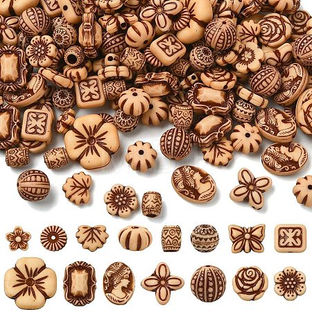 300Pcs 15 Styles Opaque Acrylic Beads SACR-YW0002-20-1