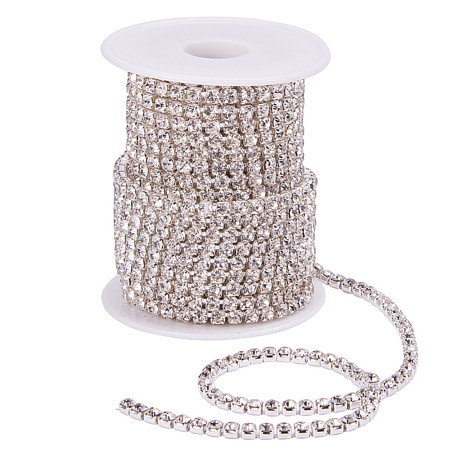 Brass Rhinestone Strass Chains CHC-T001-SS18-01S-1