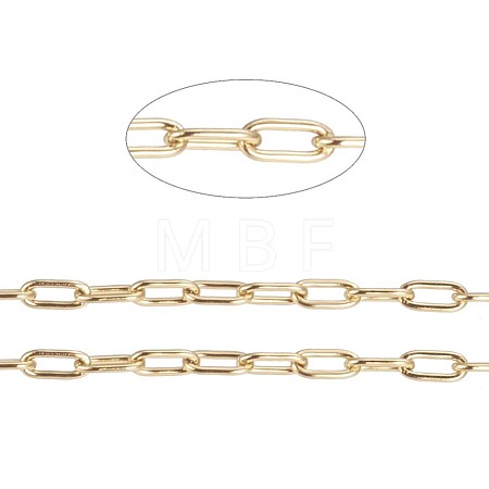 Ion Plating(IP) 304 Stainless Steel Paperclip Chains CHS-F010-01A-G-1