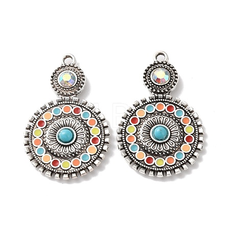 Bohemia Tibetan Style Alloy & Enamel & Acrylic & Rhinestone Pendants LS-FIND-T074-01AS-1