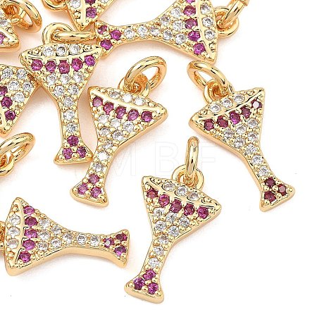 SHEGRACE Brass Micro Pave Cubic Zirconia Pendants XGRQ1U439-381G-1