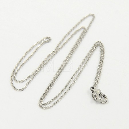 Tarnish Resistant 304 Stainless Steel Necklaces STAS-D022-01-1