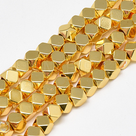 Electroplate Non-magnetic Synthetic Hematite Beads Strands X-G-Q465-31G-1