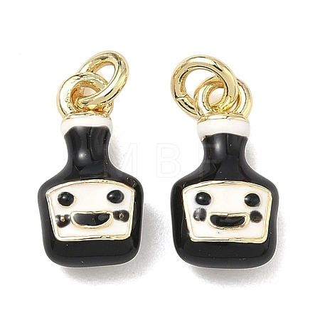 Brass Enamel Pendants KK-F933-17G-1