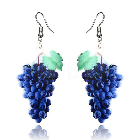 Acrylic & Alloy Dangle Earrings WGEBD91-01-1