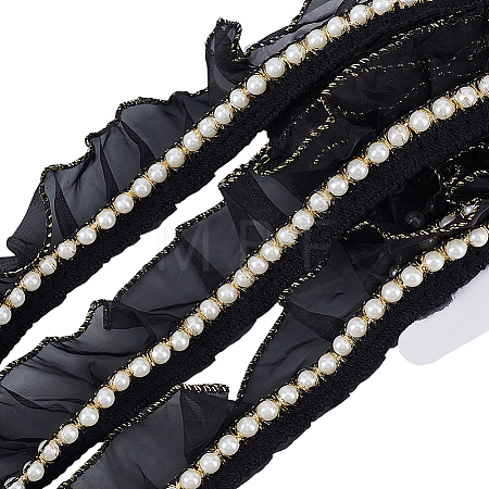 5 Yards Polyester Lace Ribbons OCOR-GF0006-14B-01-1
