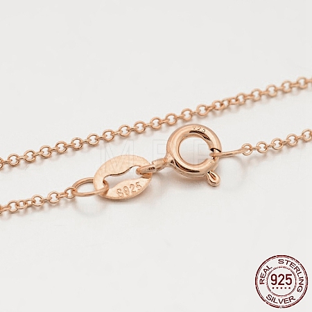 Sterling Silver Rolo Chain Necklaces X-STER-M086-21A-1
