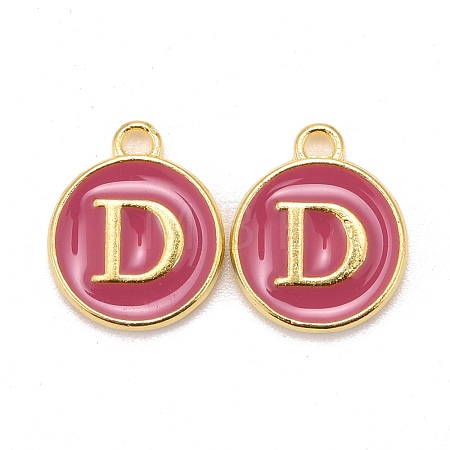 Golden Plated Alloy Enamel Charms ENAM-S118-08D-1