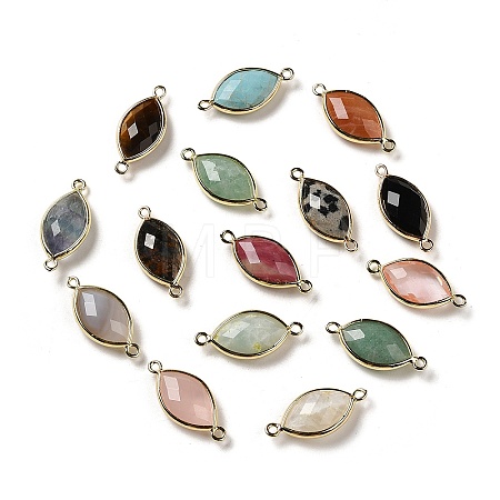 Natural & Synthetic Mixed Stone Faceted Connector Charms G-K347-03G-A-1