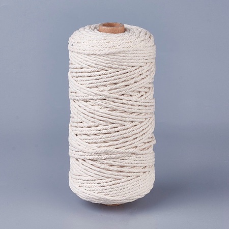 Macrame Cotton Cord OCOR-WH0034-A-01-1