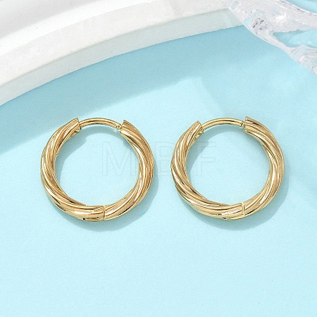 304 Stainless Steel Twist Hoop Earrings for Women EJEW-A130-02C-G-1