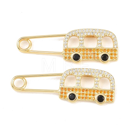 Brass Micro Pave Cubic Zirconia Pendants KK-C162-055G-01-1