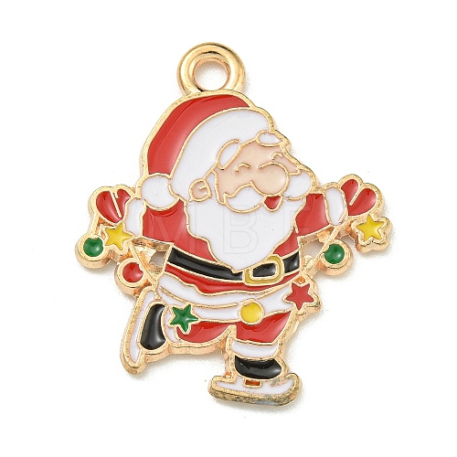 Christmas Theme Alloy Enamel Pendants ENAM-I060-01A-1