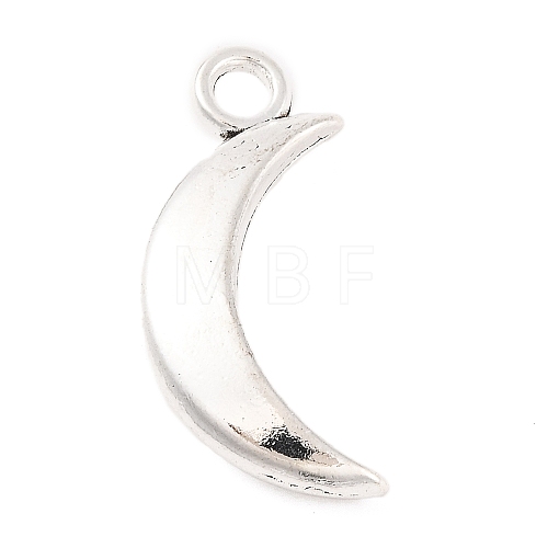 Tibetan Style Alloy Moon Pendants X-TIBEP-Q043-032-RS-1