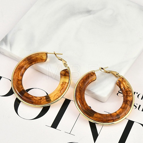 304 Stainless Steel Hoop Earrings For Women EJEW-B113-02G-03-1