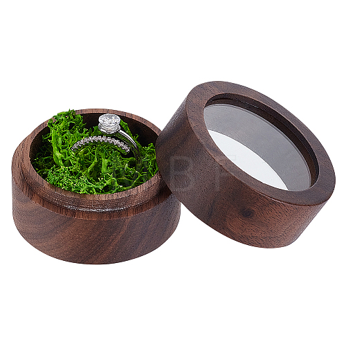 Column Wood Finger Ring Box CON-WH0089-18-1