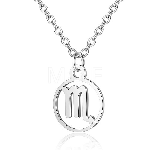 Non-Tarnish 201 Stainless Steel Pendants Necklaces NJEW-S063-TN505-8-1