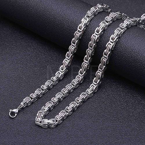 Titanium Steel Byzantine Chain Necklaces FS-WG56795-139-1