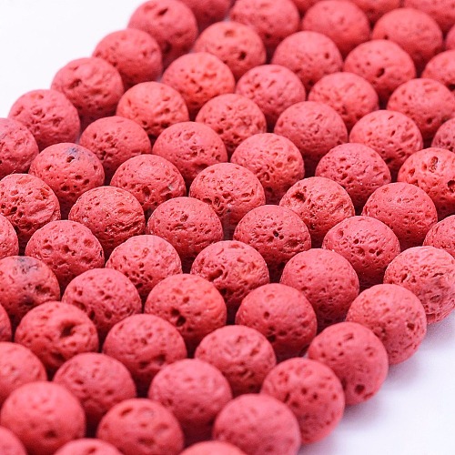 Natural Lava Rock Beads Strands G-F531-8mm-G11-1