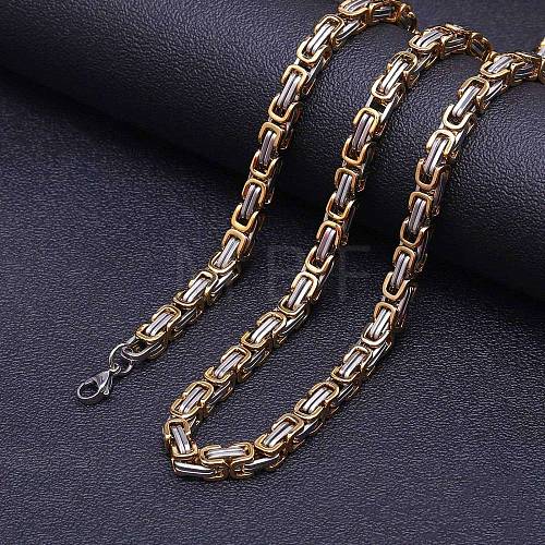 Titanium Steel Byzantine Chains Necklaces FS-WG56795-116-1