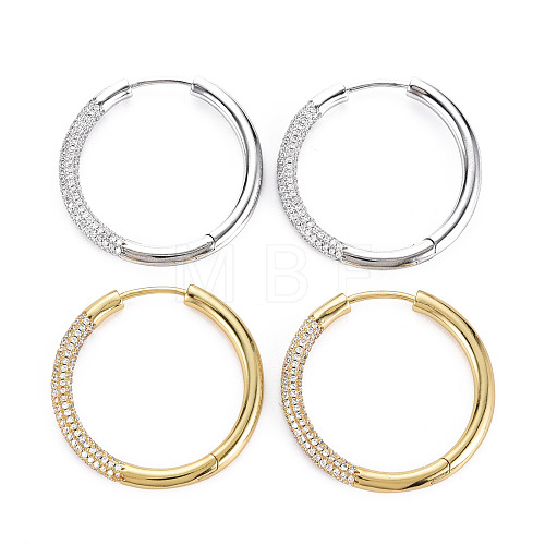 Classic Large Huggie Hoop Earrings for Girl Women EJEW-Q023-011-NR-1
